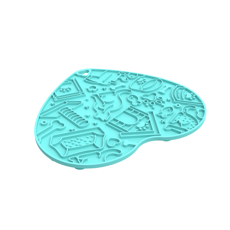 Silicone pet heart-shaped licking pad