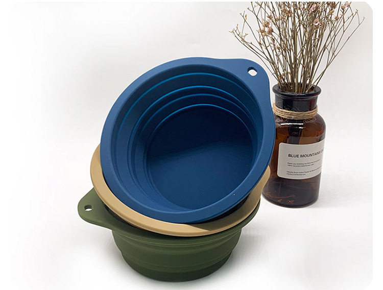 Portable cat bowl pet silicone tableware