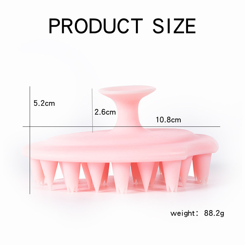 Silicone massage shampoo brush