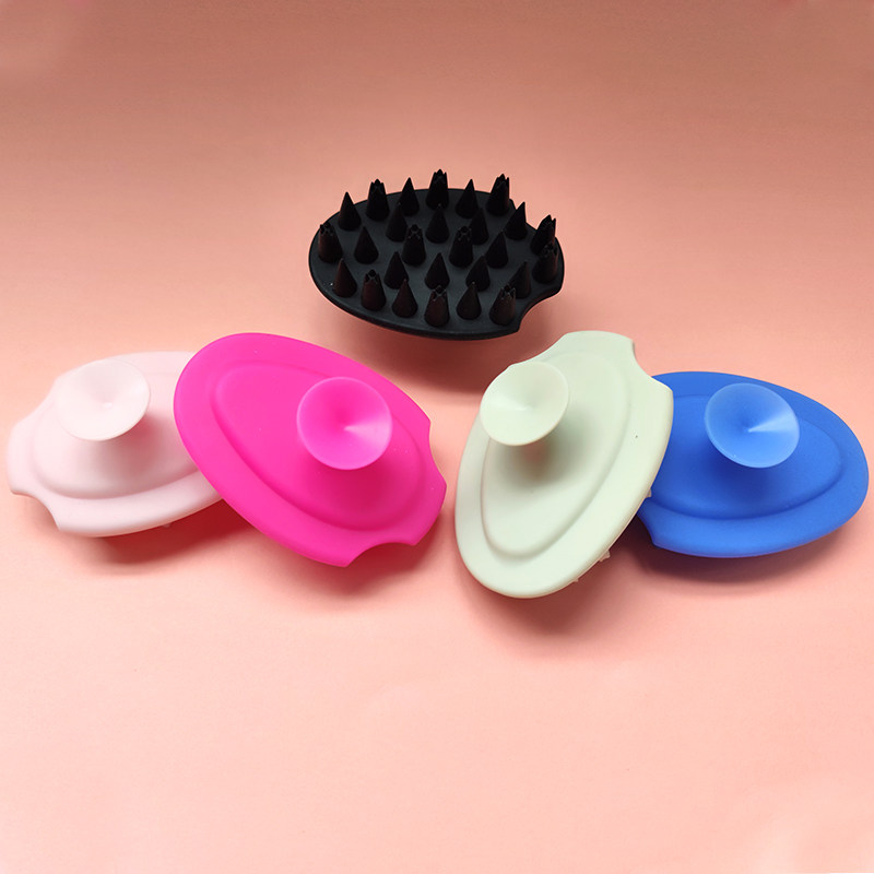 Silicone massage shampoo brush
