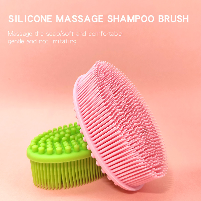 Silicone massage shower brush