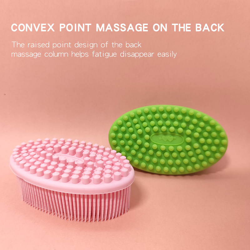 Silicone massage shower brush