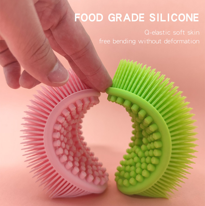 Silicone massage shower brush