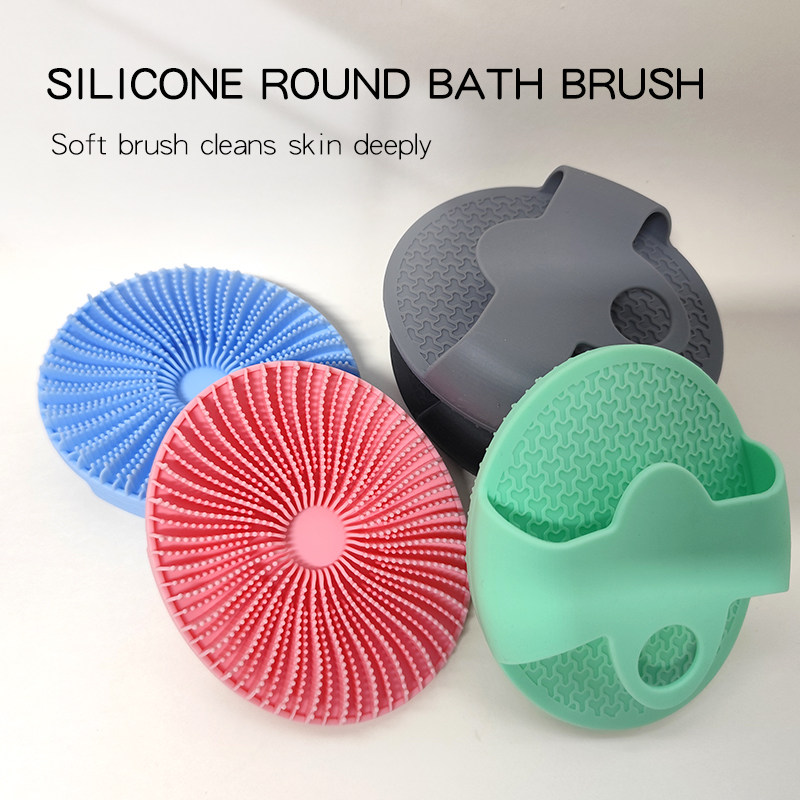 Silicone massage shower brush