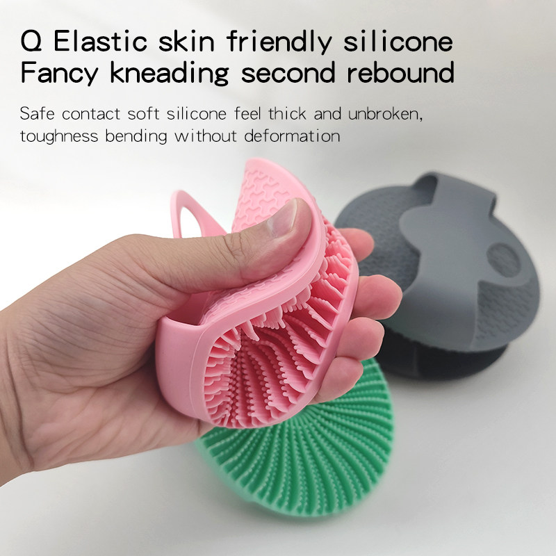 Silicone massage shower brush