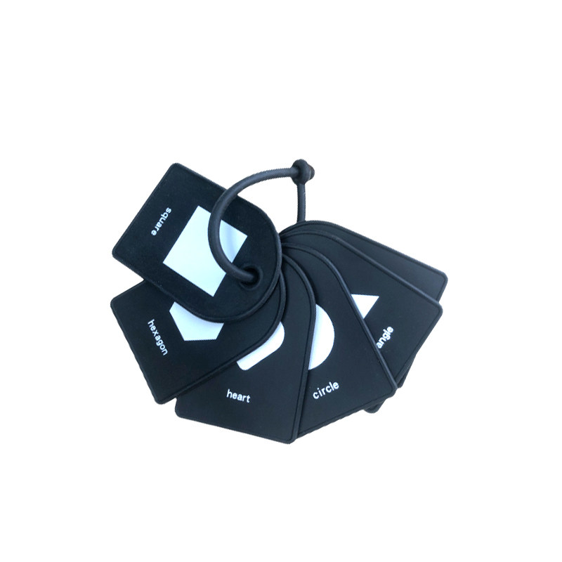 Toddler Flash Cards Food Grade Silicone Baby Teether and Flashcard Educational Preschool Toddler Flashcards