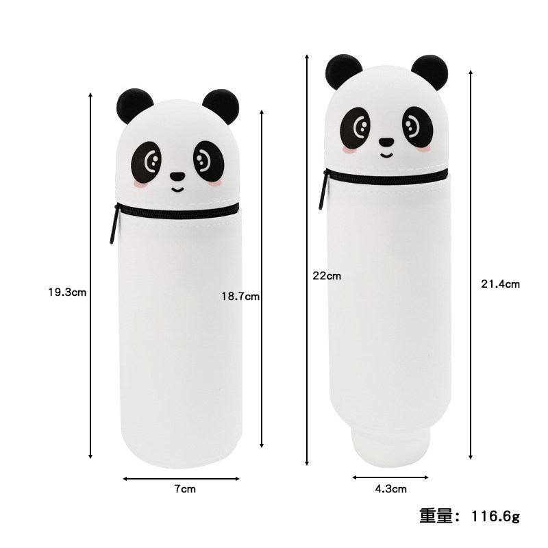 2025 Newest Food Grade Silicone White Panda Pen Holder