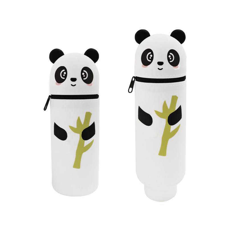 2025 Newest Food Grade Silicone White Panda Pen Holder