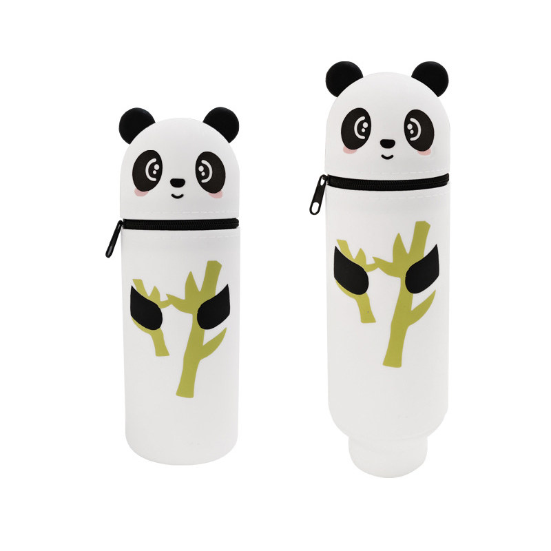 2025 Newest Food Grade Silicone White Panda Pen Holder