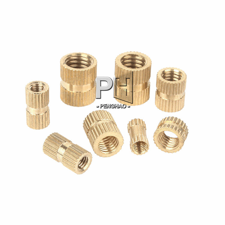 Knurled copper nuts