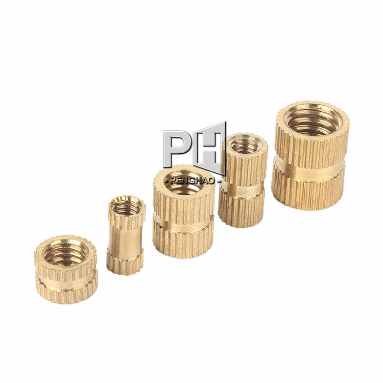 Knurled copper nuts