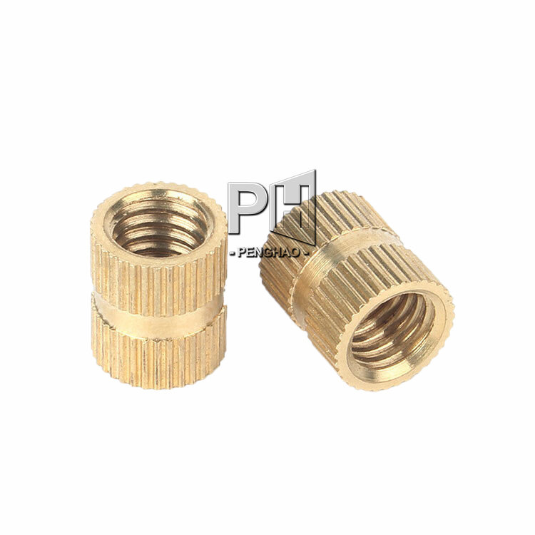 Knurled copper nuts