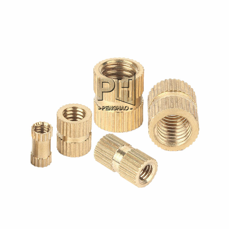 Knurled copper nuts