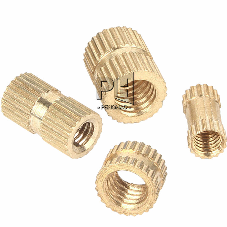 Knurled copper nuts