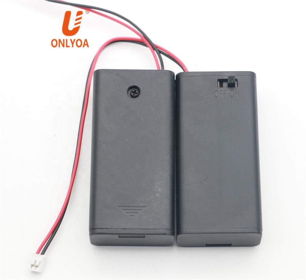ONLYOA 3AAA 2 cell Battery Holder With Switch Cover Lead/Wire 3V 3AAA 3A Battery Storage Box Holder