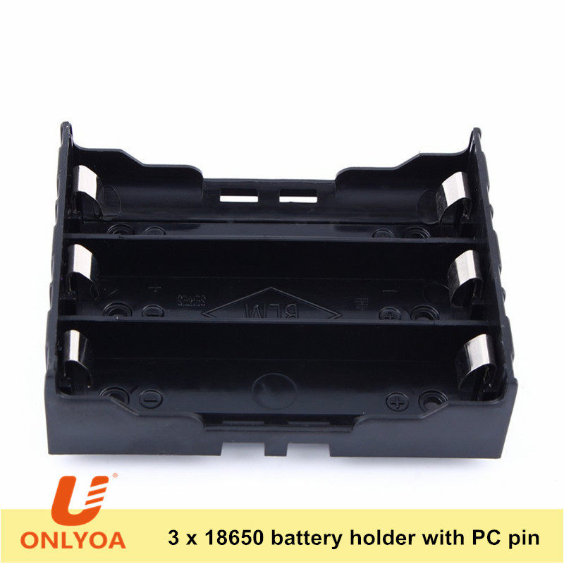 3 cell li-ion 3*18650 3.7V lithium battery holder with wire leads / PC pins