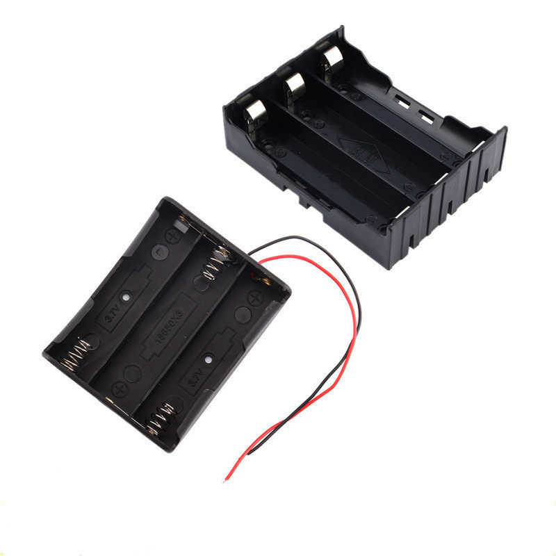 3 cell li-ion 3*18650 3.7V lithium battery holder with wire leads / PC pins