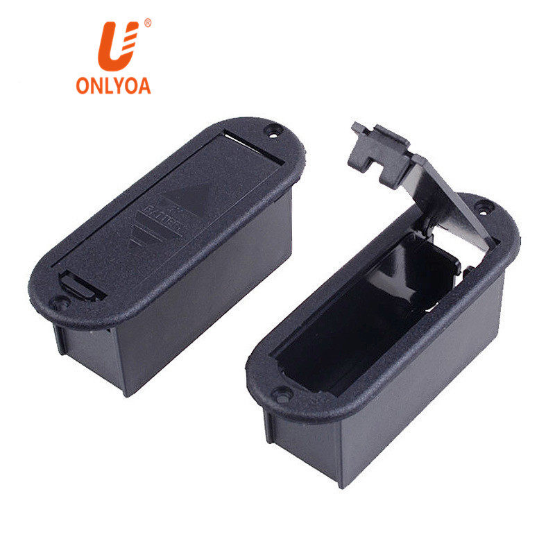 ONLYOA 9V Pickup Guitar Battery Holder Battery Compartment 9V Bass Battery Box Case For Active Guitar Bass Pickup