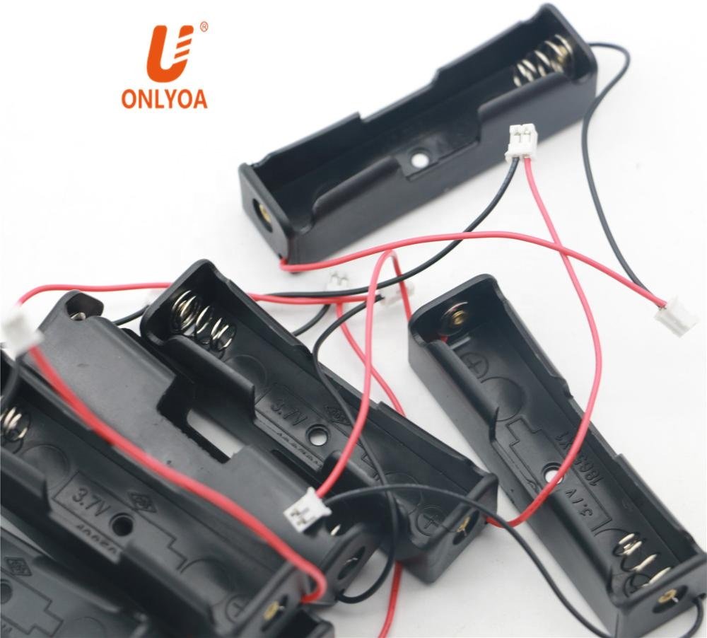 single 3.7v PCB 18650 battery holder and one 1*18650 Battery Box case With JST PH 2.0mm WIire Harness Connector plug