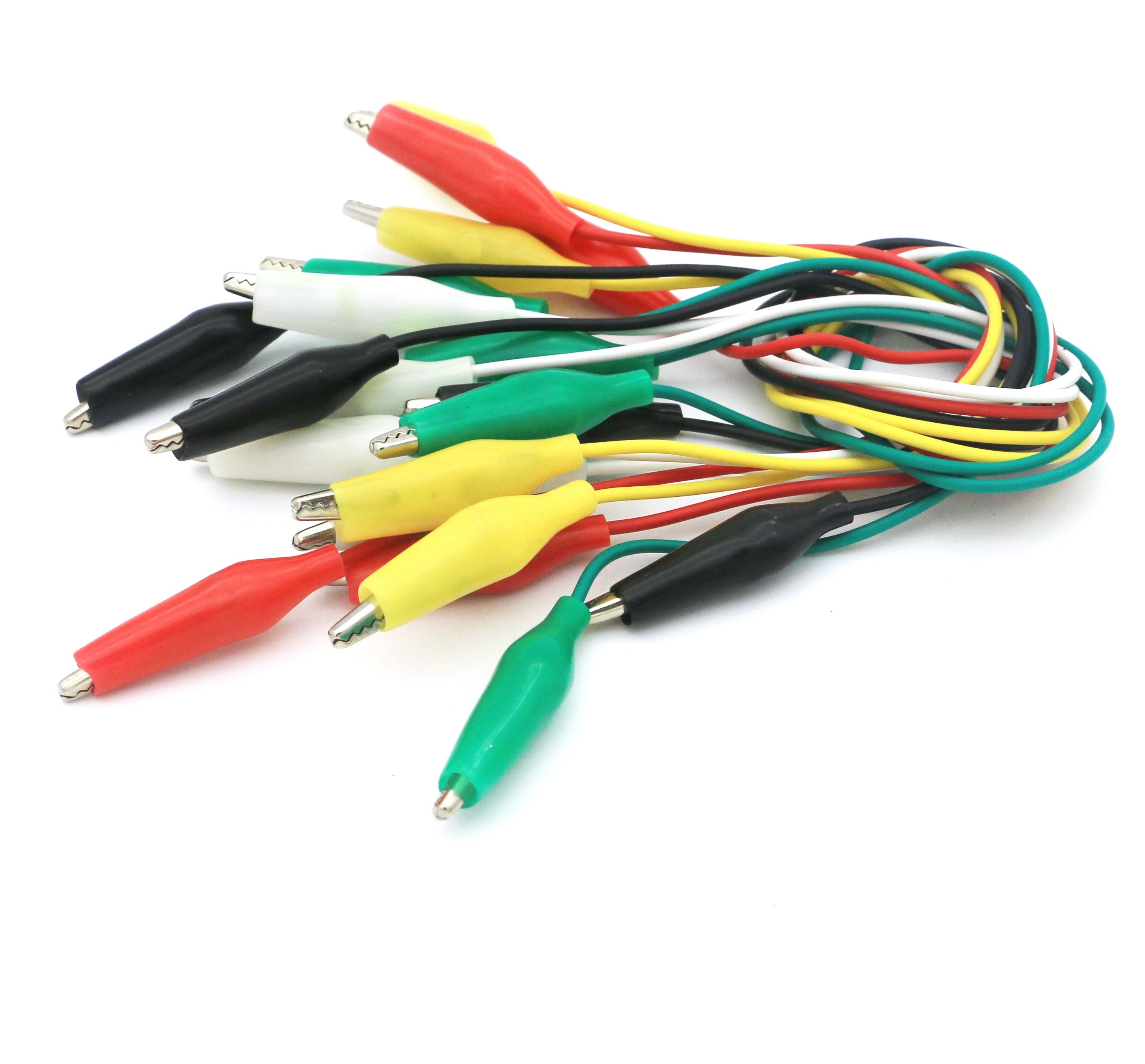 Onlyoa 50cm 5 color Double-ended Crocodile Clips Cable Alligator Clip cable Testing Wire with 10pcs