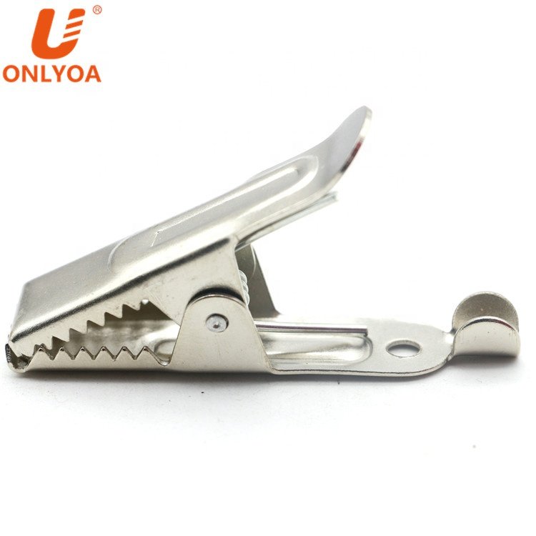 Customized 75mm 25A Nickel plating grounding test clip alligator clips with jacket