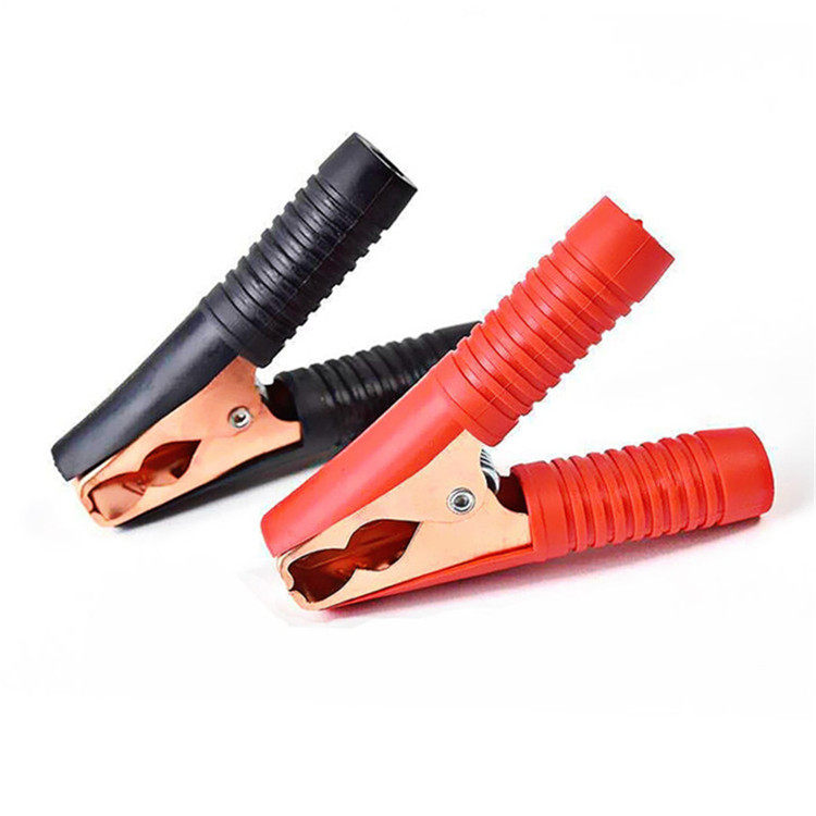 ONLYOA Car Battery Cable Crocodile Clip Auto Automotive Terminal Alligator Clamp Insulated 100 amp 90mm Red Black