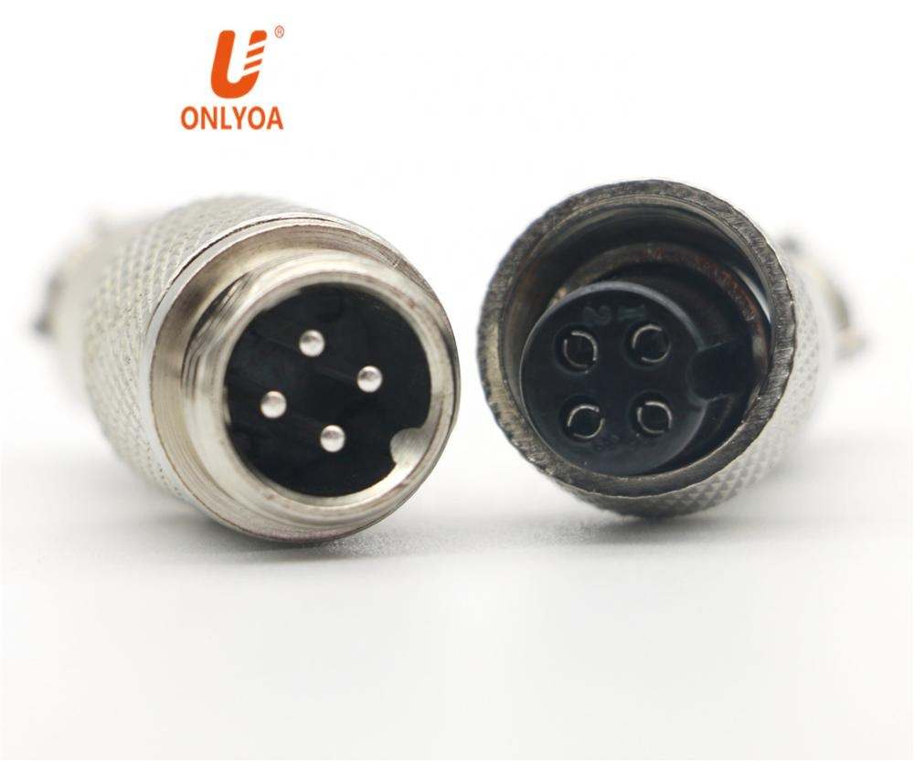 Aviation Plug Socket Connector 2 3 4 5 6 7 8 9 10 12 Pin GX12 M12 Male and Female Electrical Circular Aviation Connector