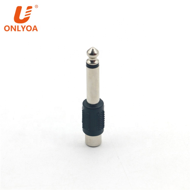 ONLYOA ONLYOA Audio Adapter 6.35mm mono plug to RCA jack adapter, 6.35mm male to RCA female connector adapter