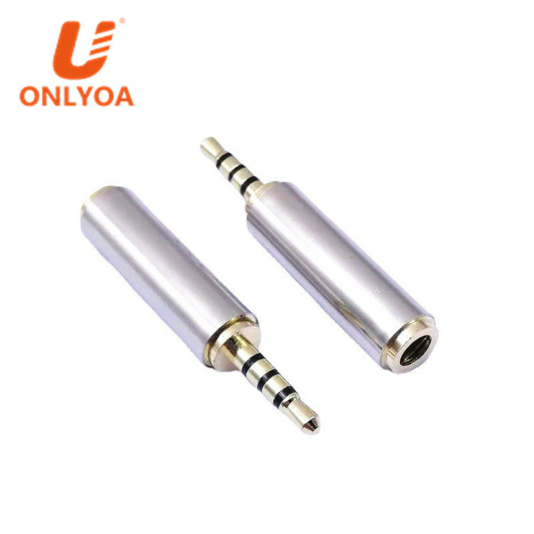 Onlyoa Gold plated 2.5mm 4-pole TRRS Male to 3.5mm 4 pole TRRS Female Headphone Jack Audio Converter Adapter