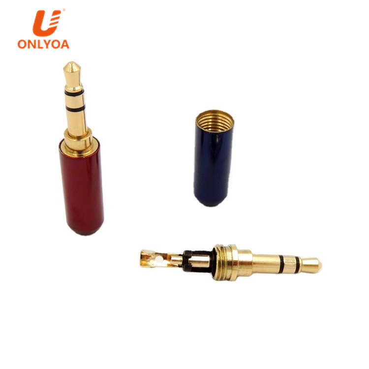 Professional 3.5mm 3Pin Male Waterproof Plug Audio Jack Connectors For Microphone
