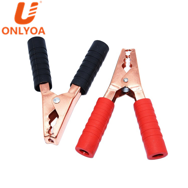 Crocodile clamps 300A Copper Plating Crocodile Clip Test Clamp Safety Test Clip Charging Clip for Car Auto Vehicle