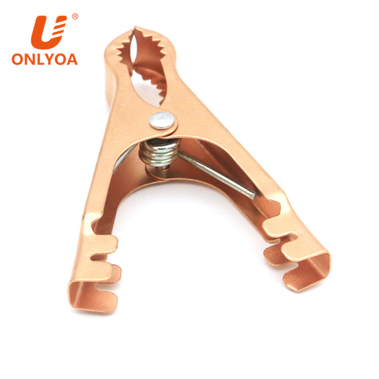 80mm current 50A opening 25mm Copper Plated Metal Battery Terminal Alligator Clip Crocodile Clamp adapter