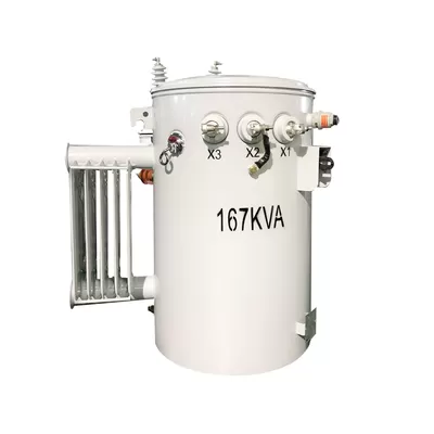 167kva Single Phase Pole Mounted Transformer CSP Type oil immersed distribution Step Down 4160v To 480v