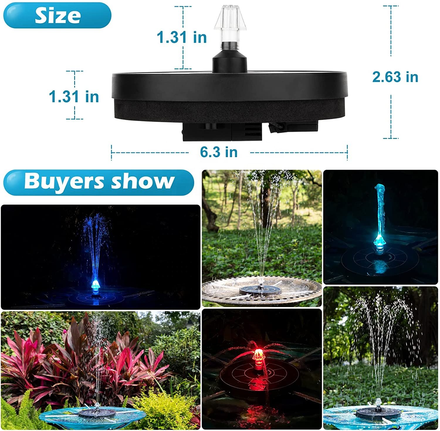 Solar Fountian with LED SP21D