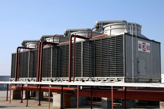 Square-cross-flow-cooling-tower