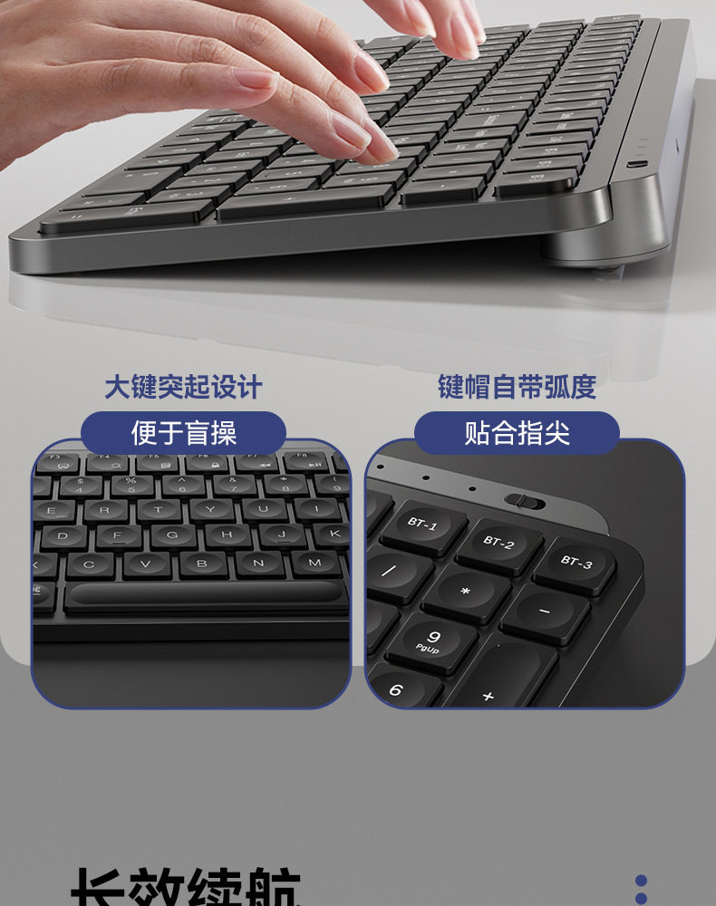 Office Wireless Keyboard with Mouse Combo