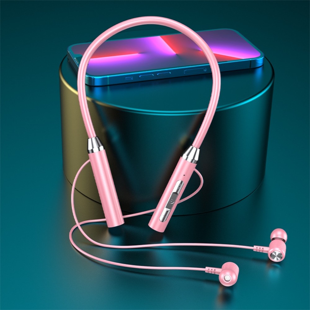 Bluetooth Bass Earbuds in-Ear Mic Wireless Neckband Earbuds Stereo Sound Earphones GB04+
