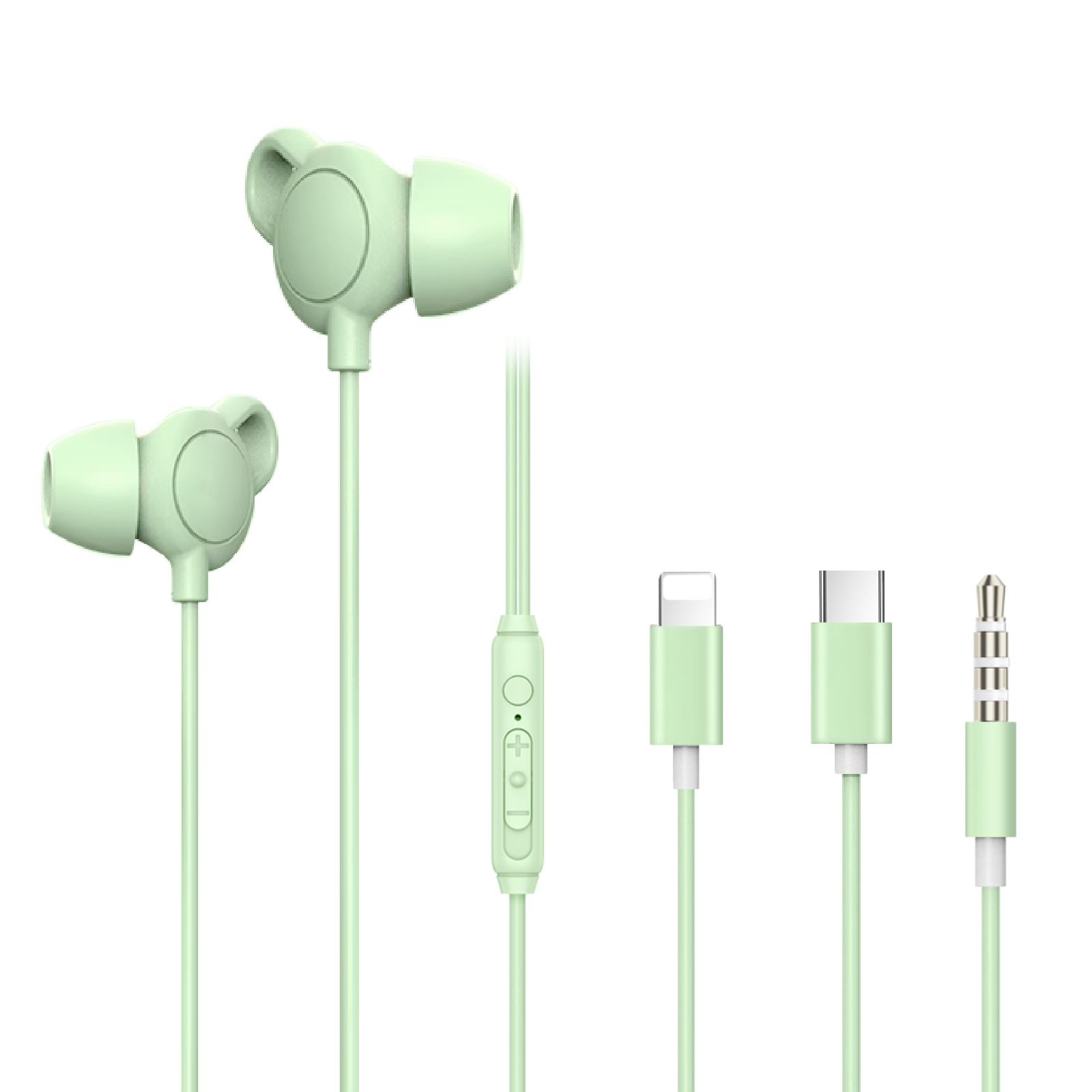 Lightning/3.5mm/Type C Earphones with Wired Control Microphone in-Ear Sleeping Headphone Sm05