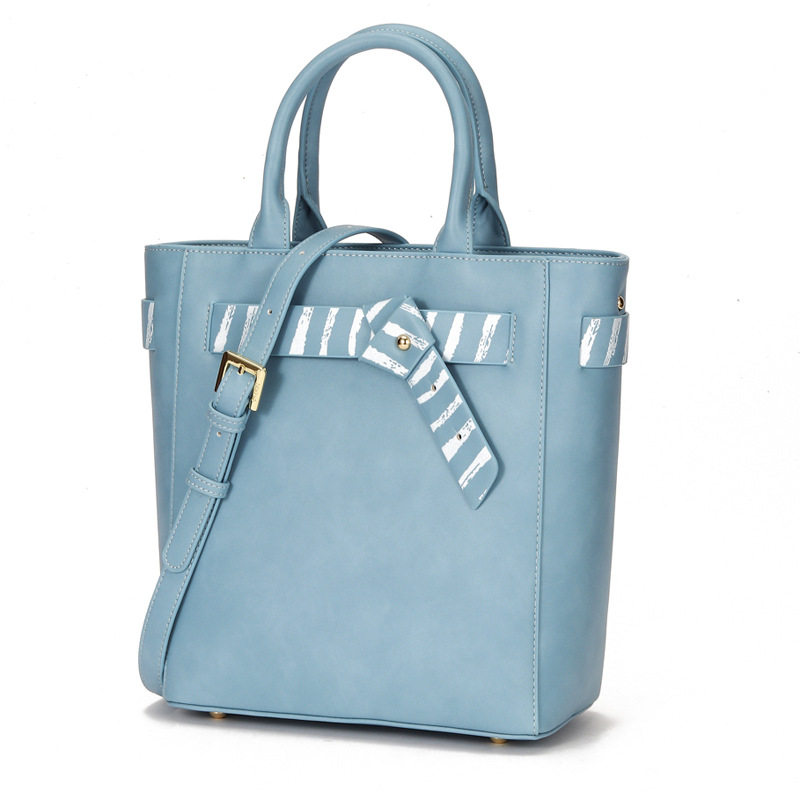 United States Sky blue pu leather handbags for ladies