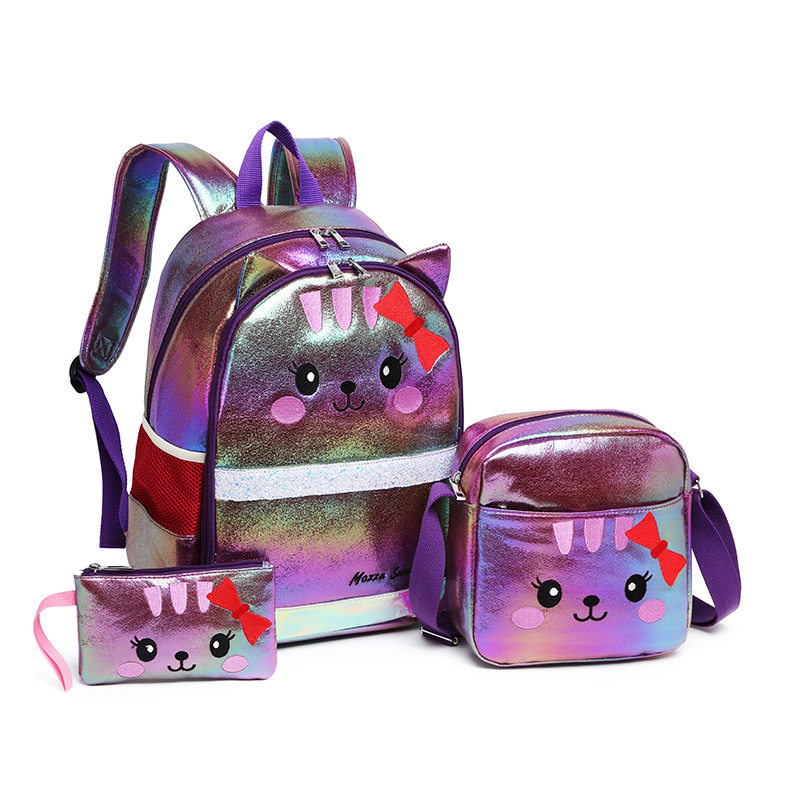 school bag backpack with cute cat face