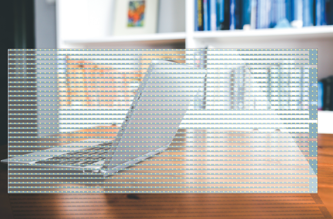 LC adhensive transparent screen