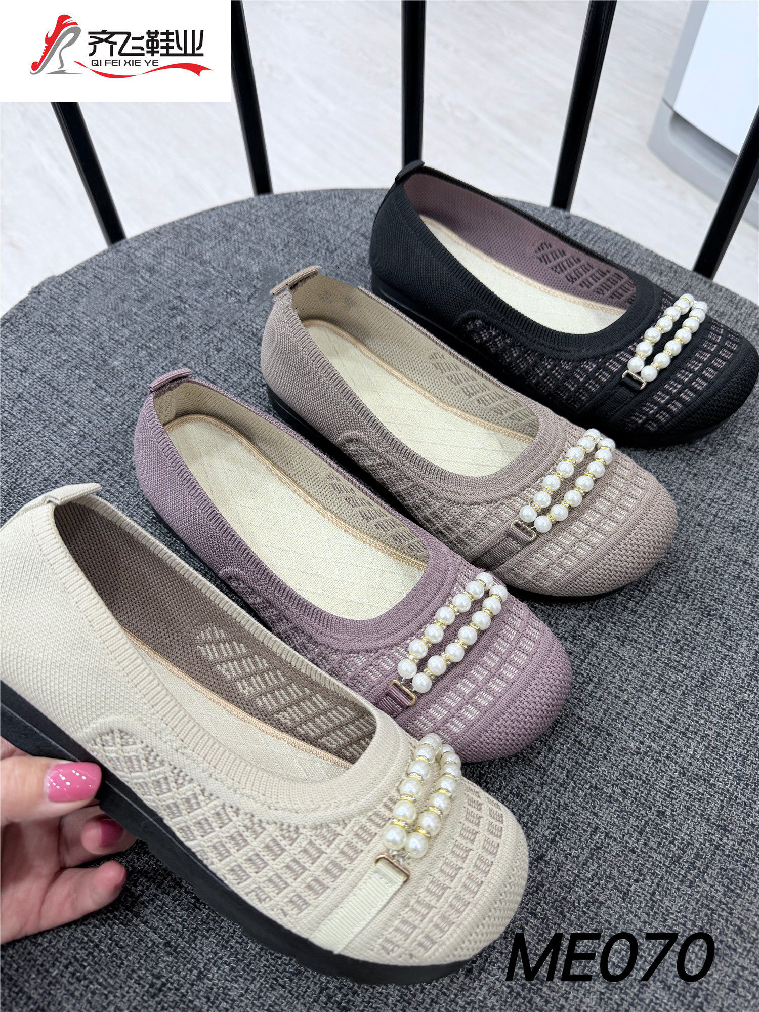 26年夏季小薄底浅口飞织女鞋