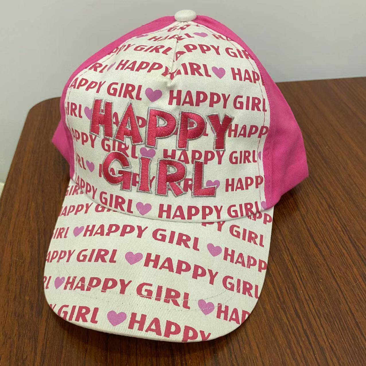 Happy Girl 3-8 Years Hot Pink Baseball hat 100% cotton