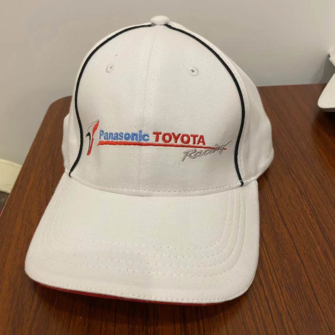 Toyota Racing Cap White 95% Cotton 5% Nylon Spandex Sandwich Hat Official