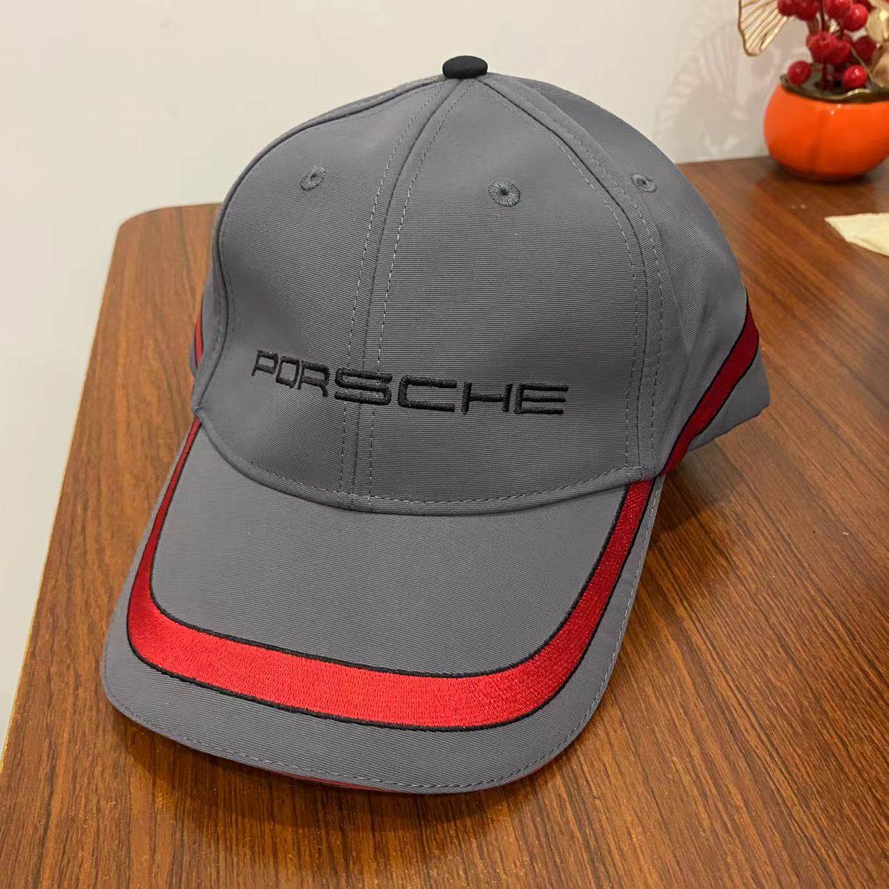 PORSCHE Racing cap with lining Gray 40% cotton