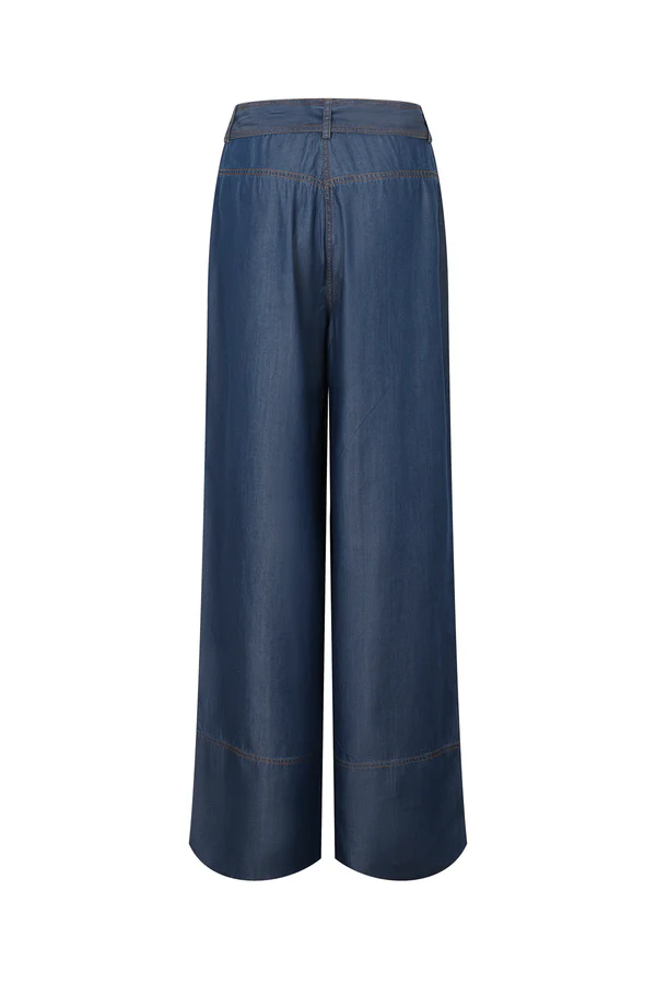 Wide Leg Chambray Pants