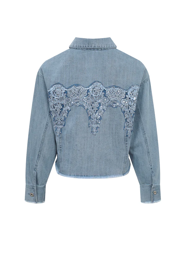 Sequin Kissed Denim Jacket