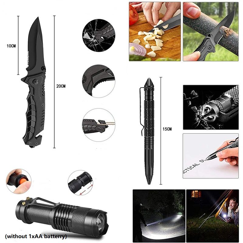 36 Emergency Survival Equipment Kit Sports Tactical Hiking Camping