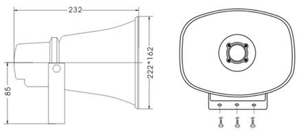 FOH-115P 7.5W/15W Economy Weatherproof Horn Speaker