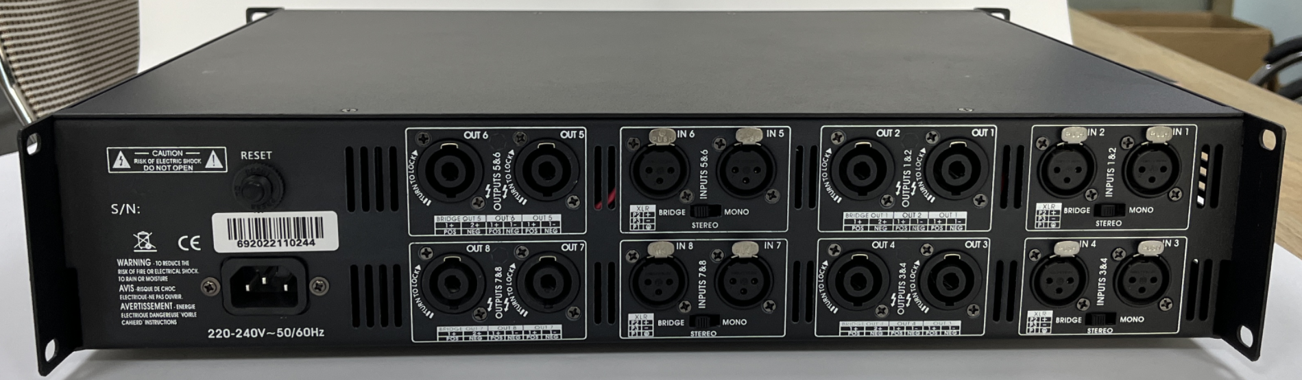 FDP-8400 8×300W 8ohms 8CH Professional power amplifier